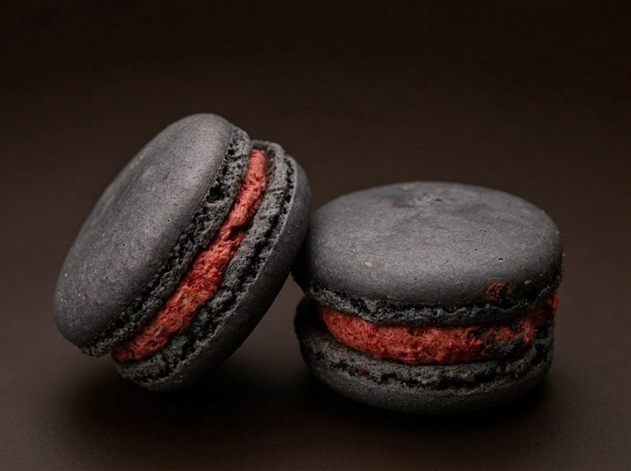 Zwei Macarons Kirsche